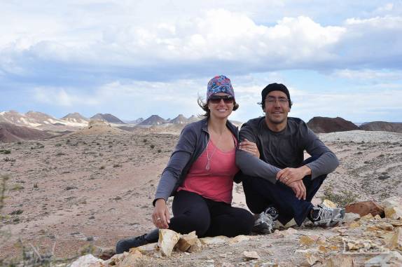 Visita ao deserto patagônico no Monumento Natural Bosques Petrificados, região de Caleta Olivia, no sul da Argentina